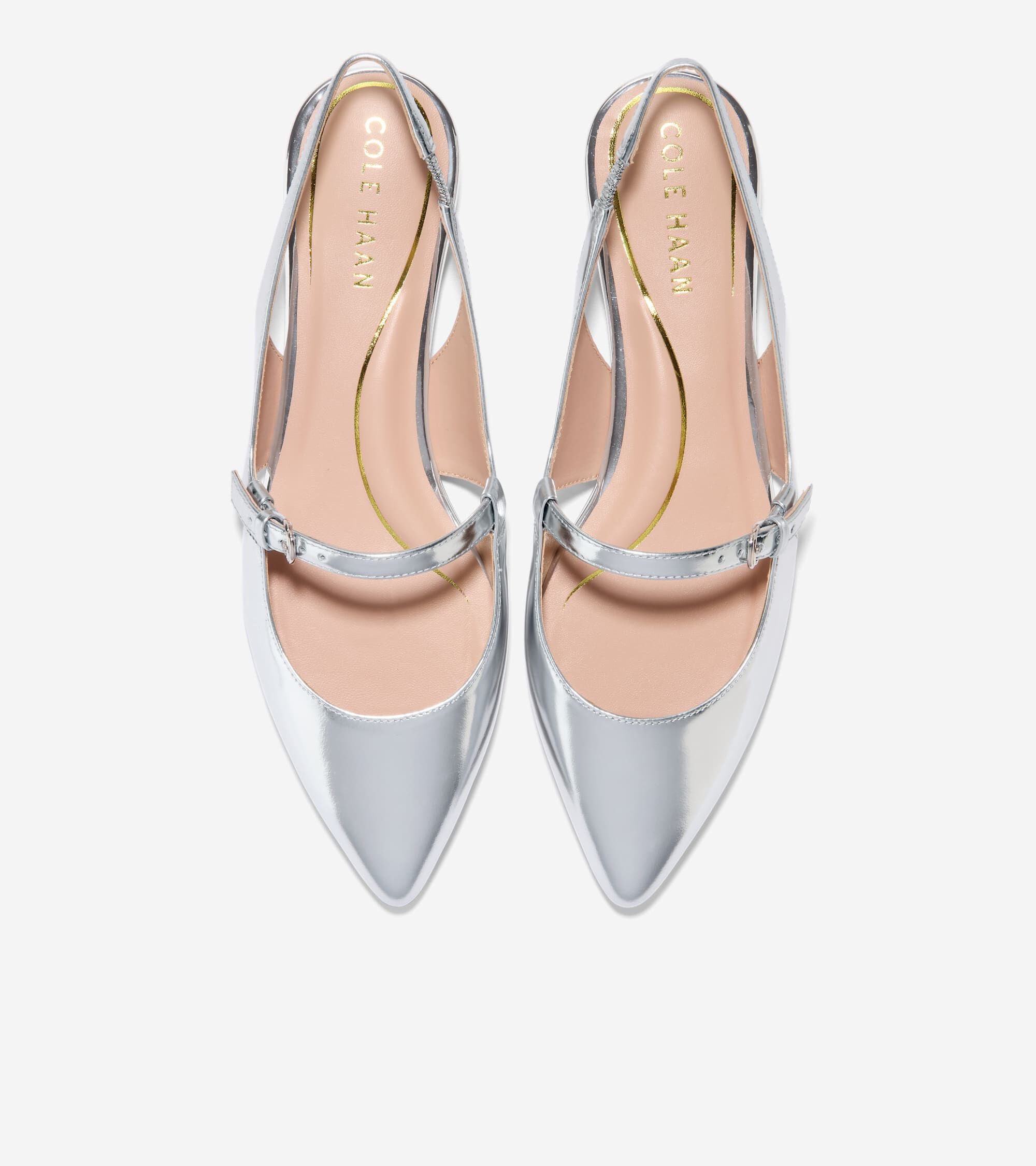 Women s Anya Slingback Flats in Silver Cole Haan